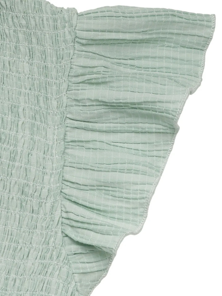 V-Neck Ruffled Cap Sleeve Dress