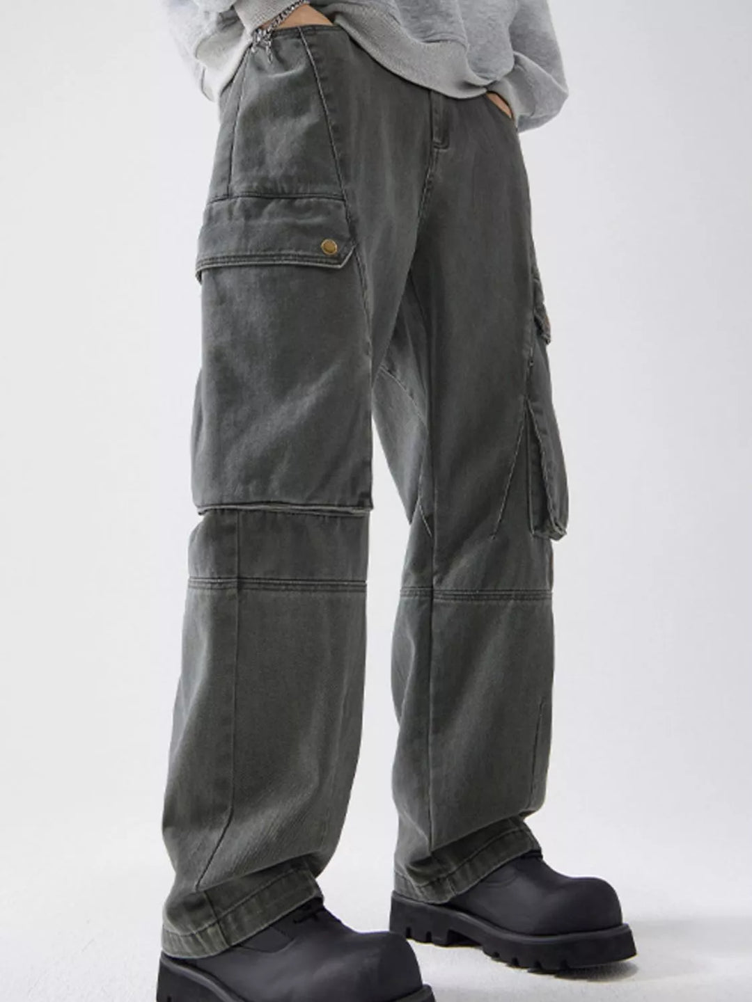 Men's Full Size Relaxed Fit Cargo Pants Plus Size