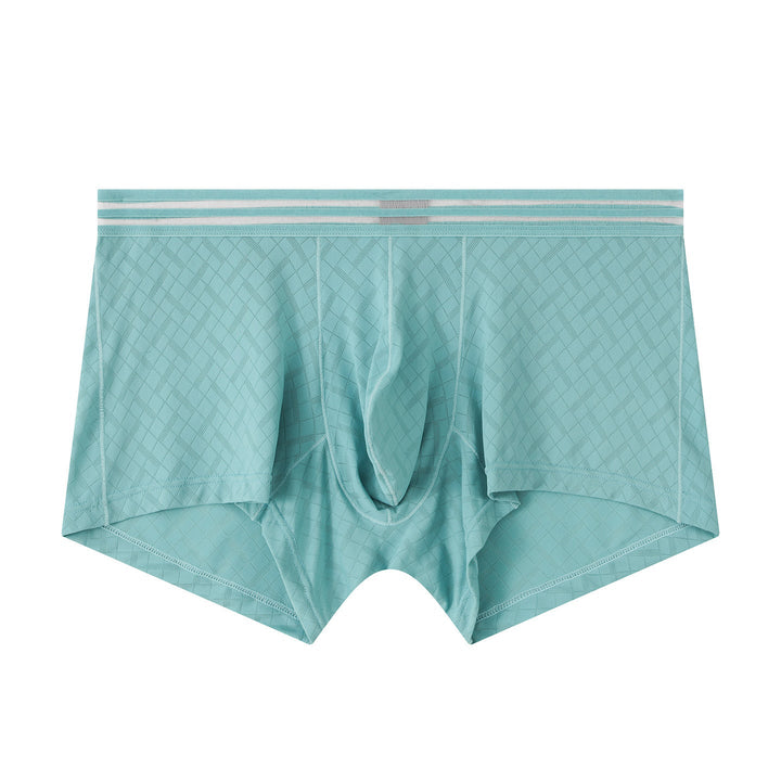 Mens Ice-silk Boxer Briefs Breathable And Cool-feel For Sports