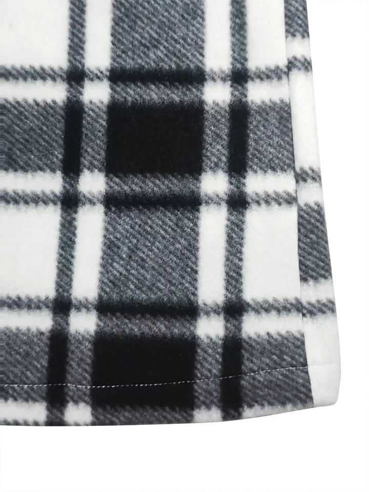 Plaid Button-Up Jacket