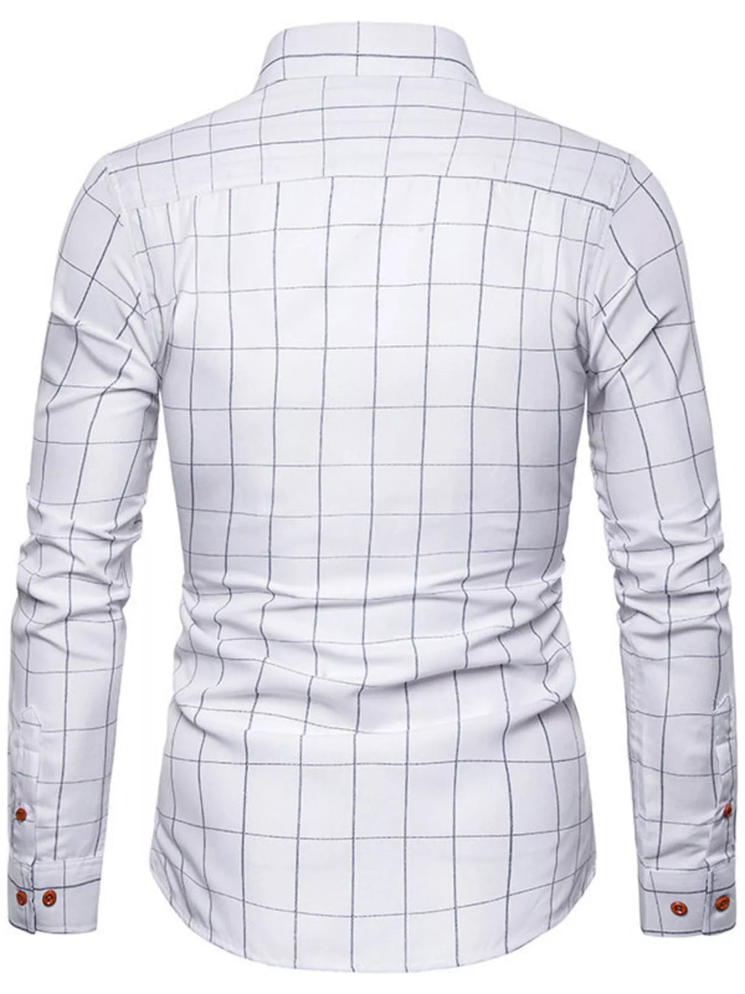 Men's Plus Size Classic Plaid Button-Down Shirt