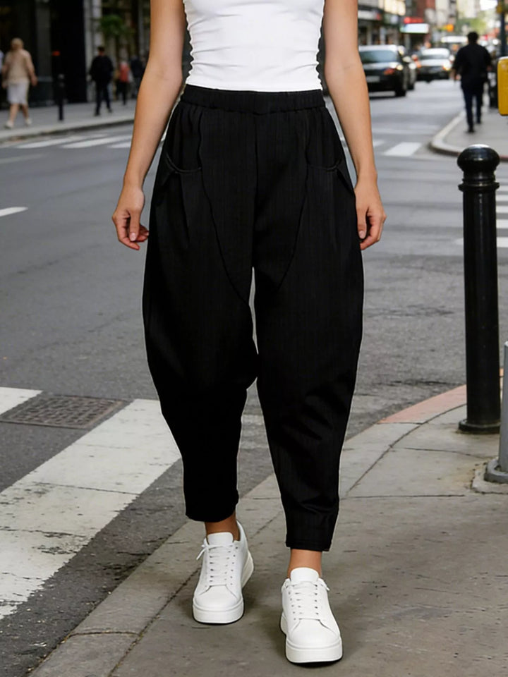 Plus Size Casual Elastic Waist Harem Pants