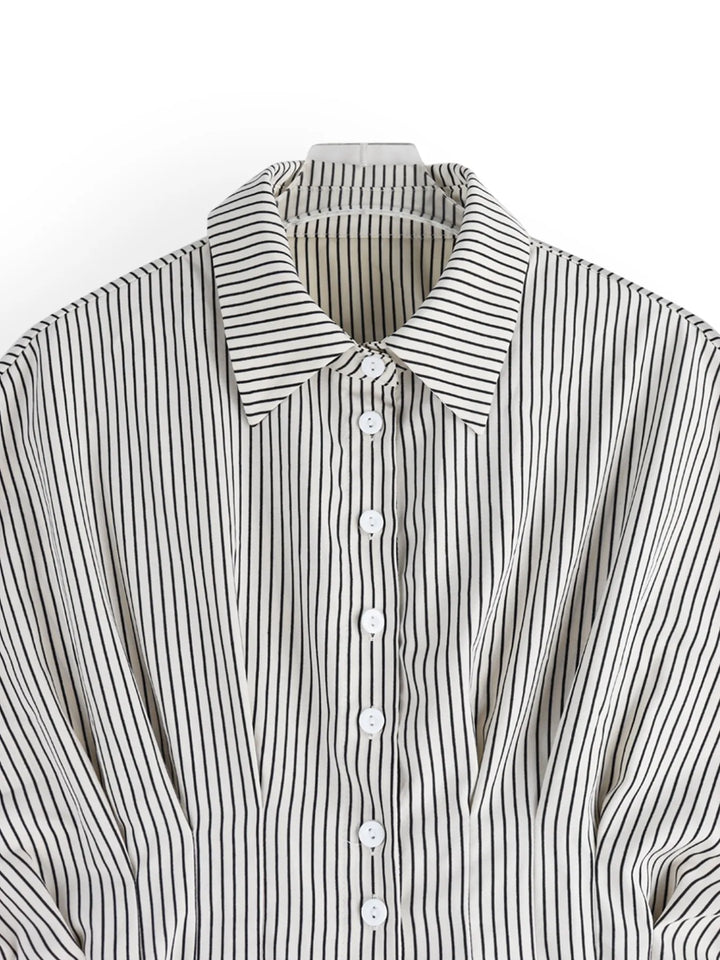 Striped Short Sleeve Button-Up Shirt