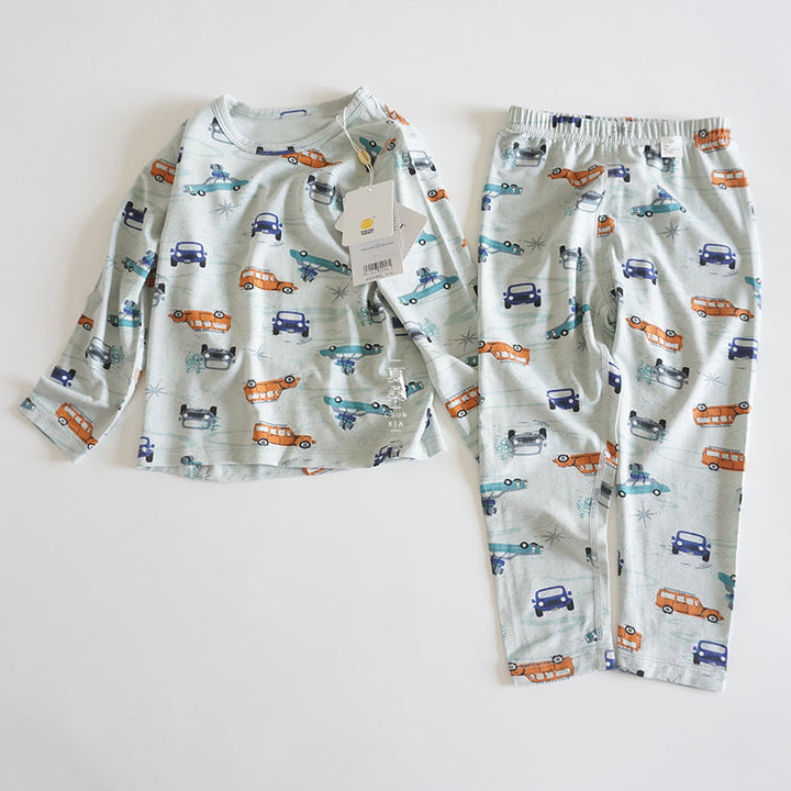 Long-sleeved Pajamas For Boys In Air-conditioned Room