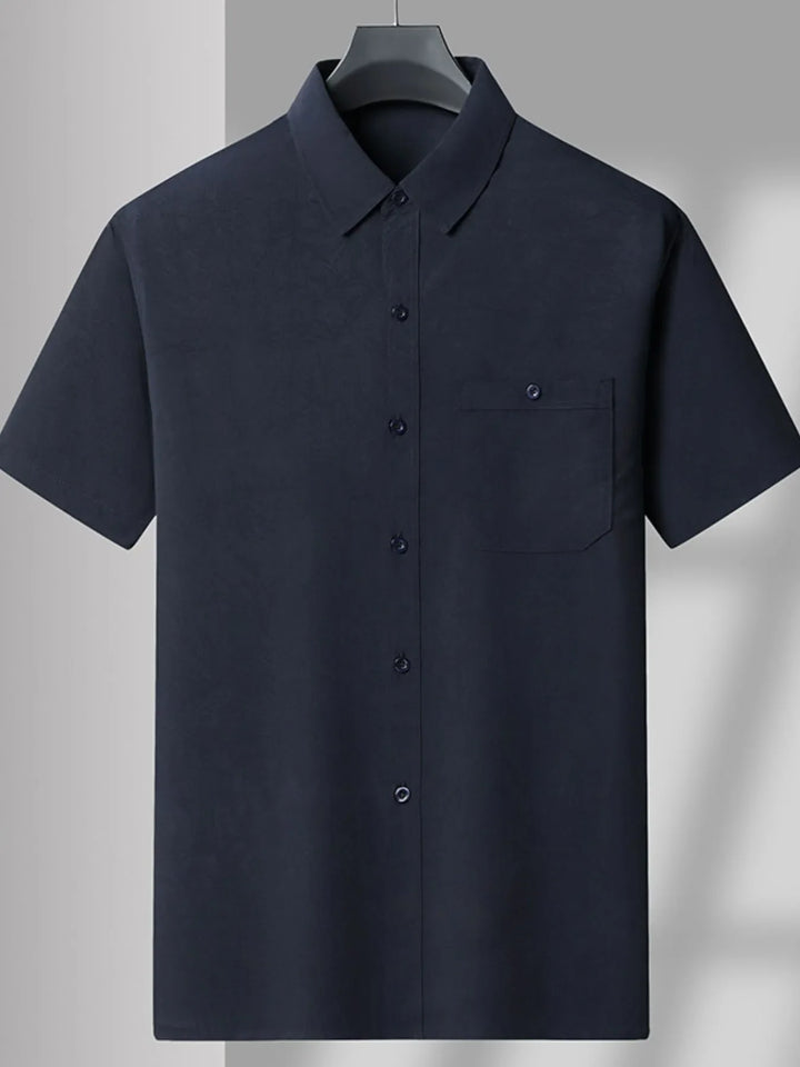 Men's Plus Size Button Up Short Sleeve Shirt and Pants Set