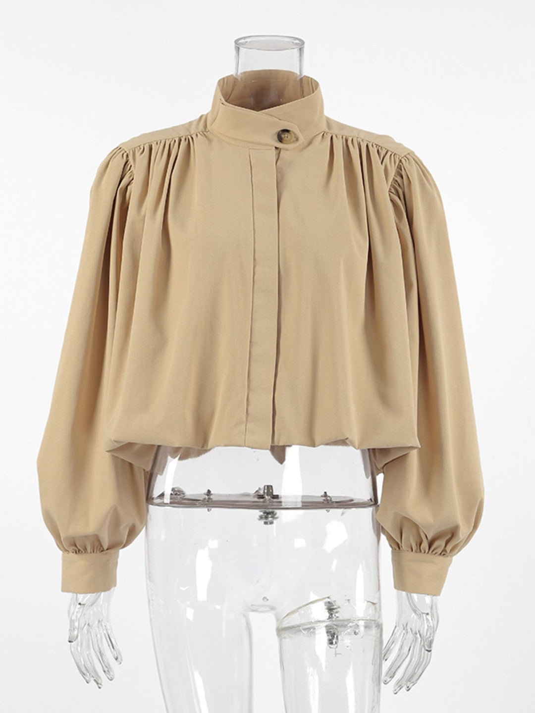 Puff Sleeve Button-Down Jacket
