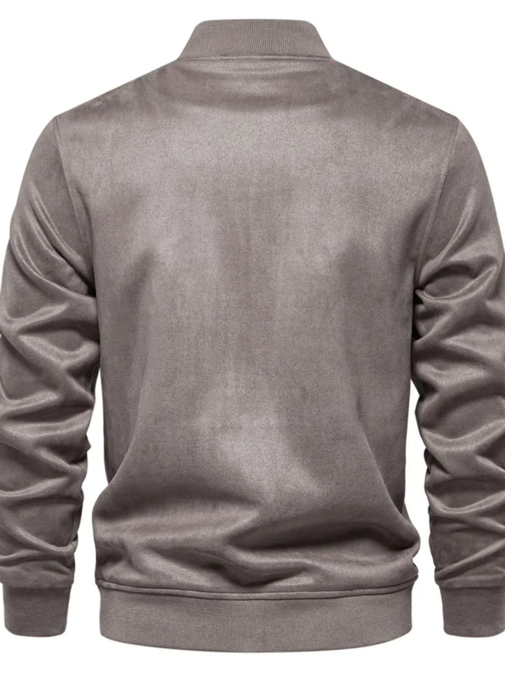 Men's Baseball Collar Snap Down Jacket