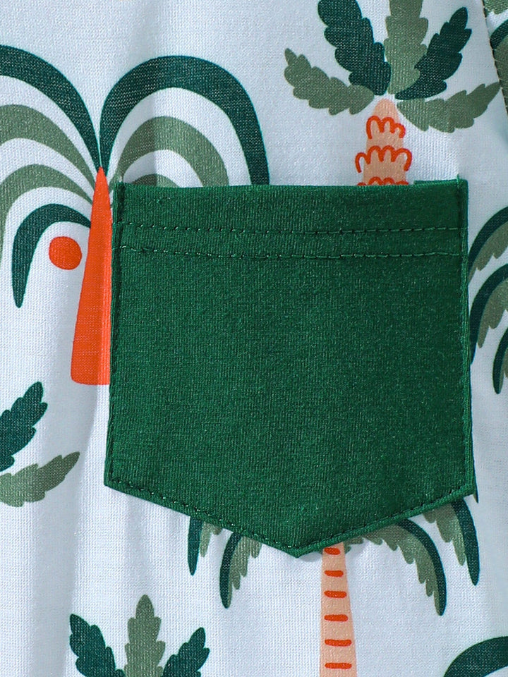 Children's Tropical Print Tee & Shorts Set