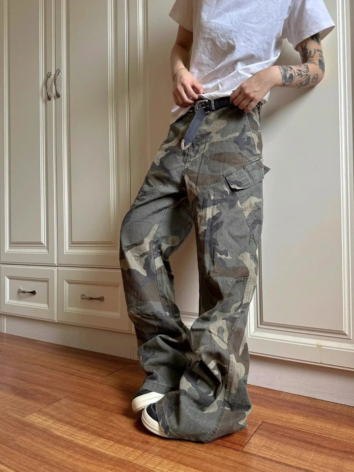 Men's Full Size Camouflage Cargo Jeans Plus Size