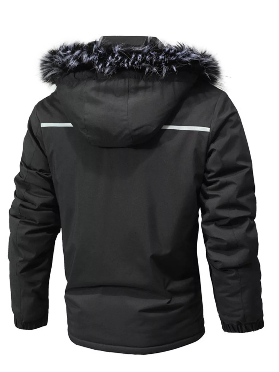 Men's Plus Size Fur Hooded Winter Parka Coat
