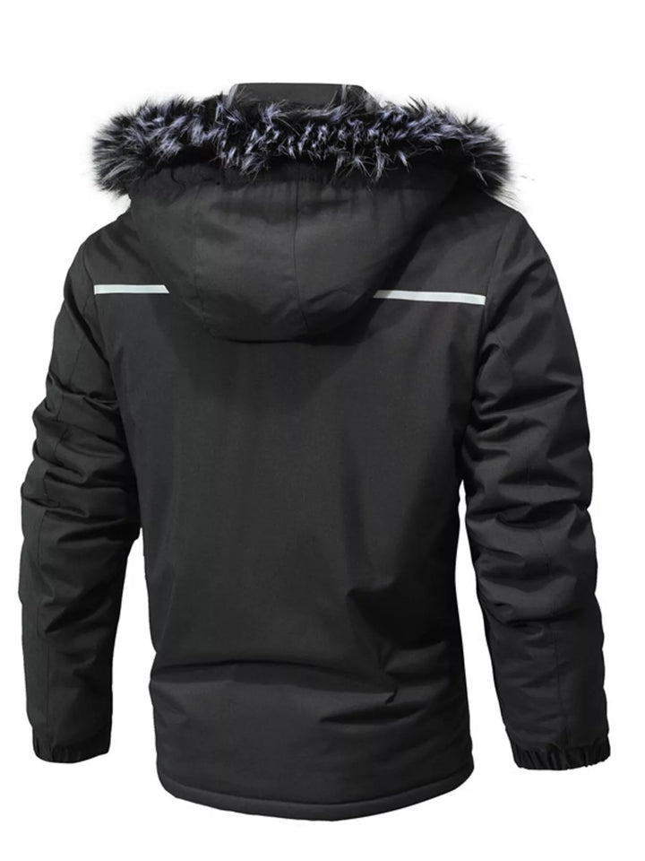Men's Plus Size Fur Hooded Winter Parka Coat
