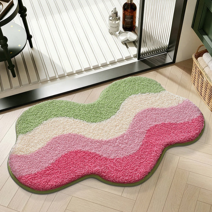 Water-absorbent Non-slip Geometric Lattice Floor Mat