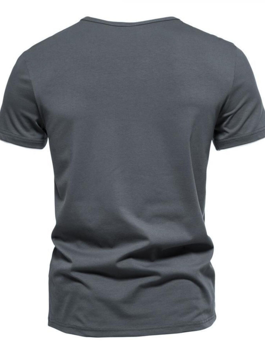Men's Plus Size Slim Fit Notched Casual T-Shirt