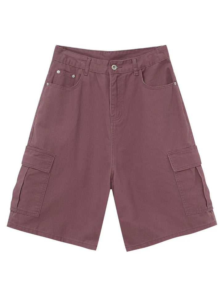 Men's Mid Rise Denim Shorts with Cargo Pockets