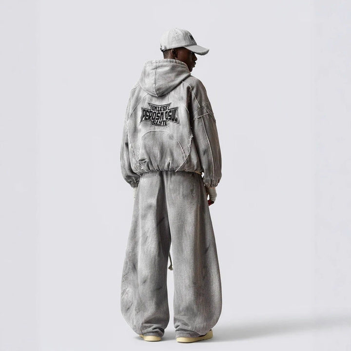 Mottled, Distressed Casual All-match Sweatpants