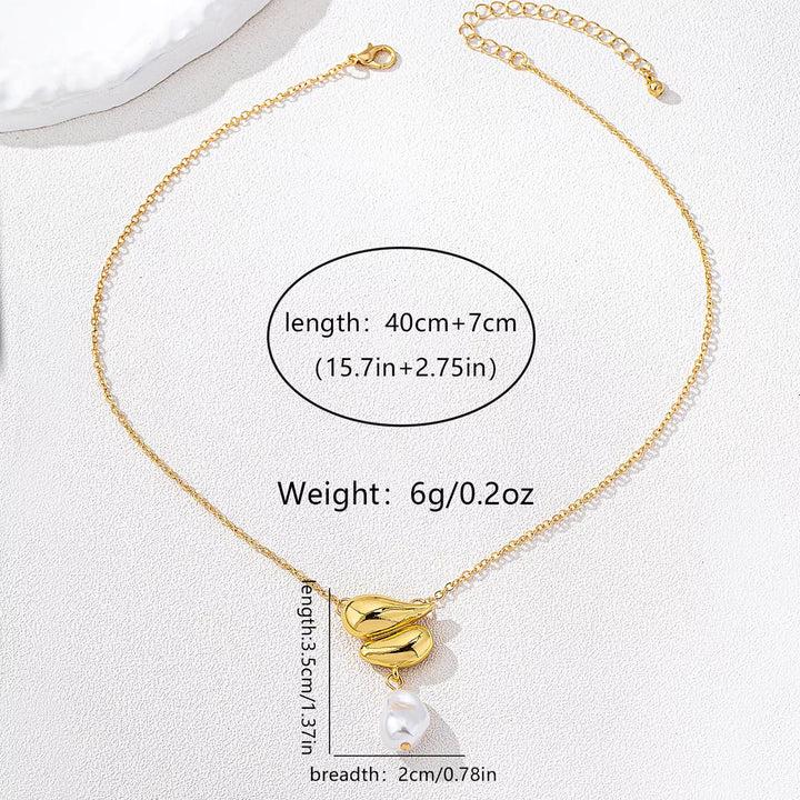 Synthetic Pearl 18K Gold-Plated Alloy Necklace