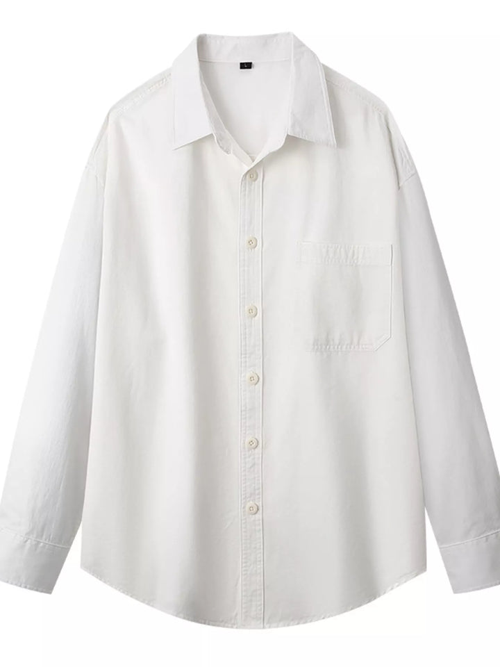 Men's Plus Size Button Up Long Sleeve Shirt