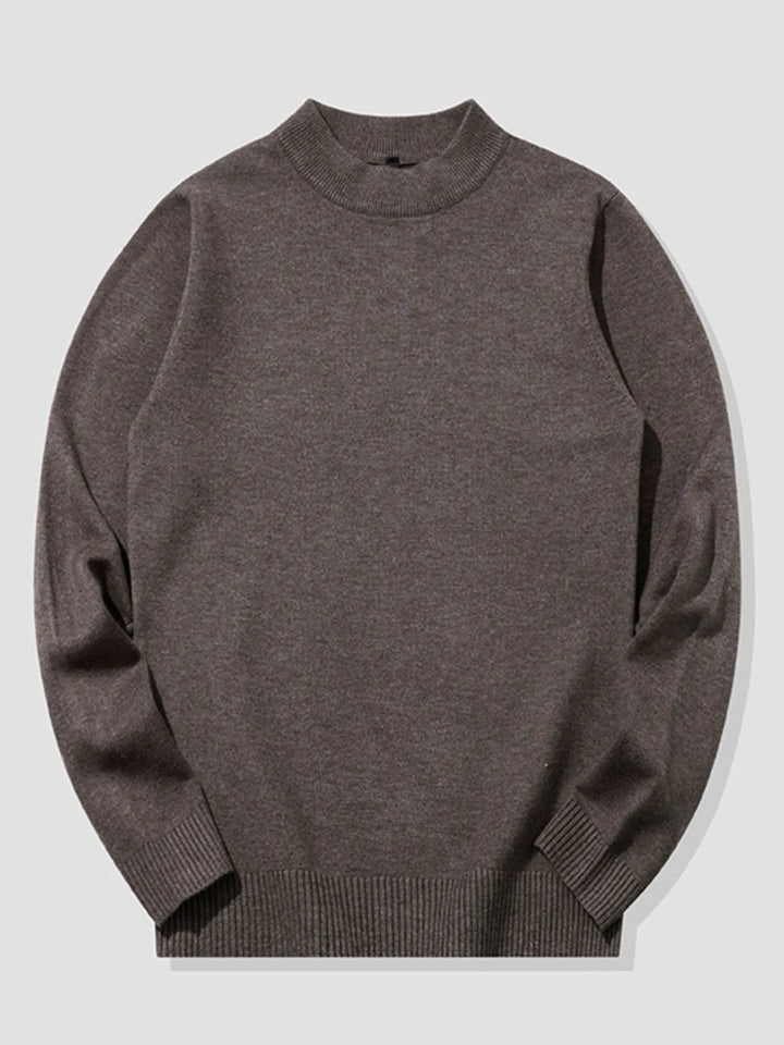Men's Plus Size Ribbed Hem Long Sleeve Sweater