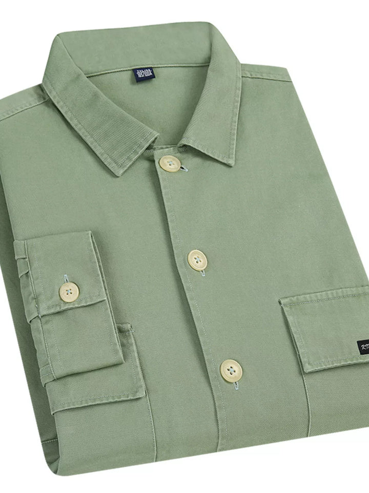 Men's Plus Size Casual Button Up Shirt
