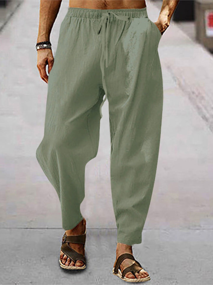 Men's Full Size Drawstring Wide Leg Pants Plus Size
