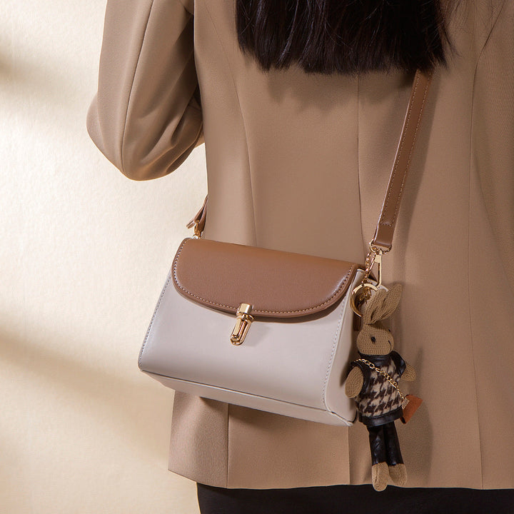 Two-Tone Flap Crossbody Bag