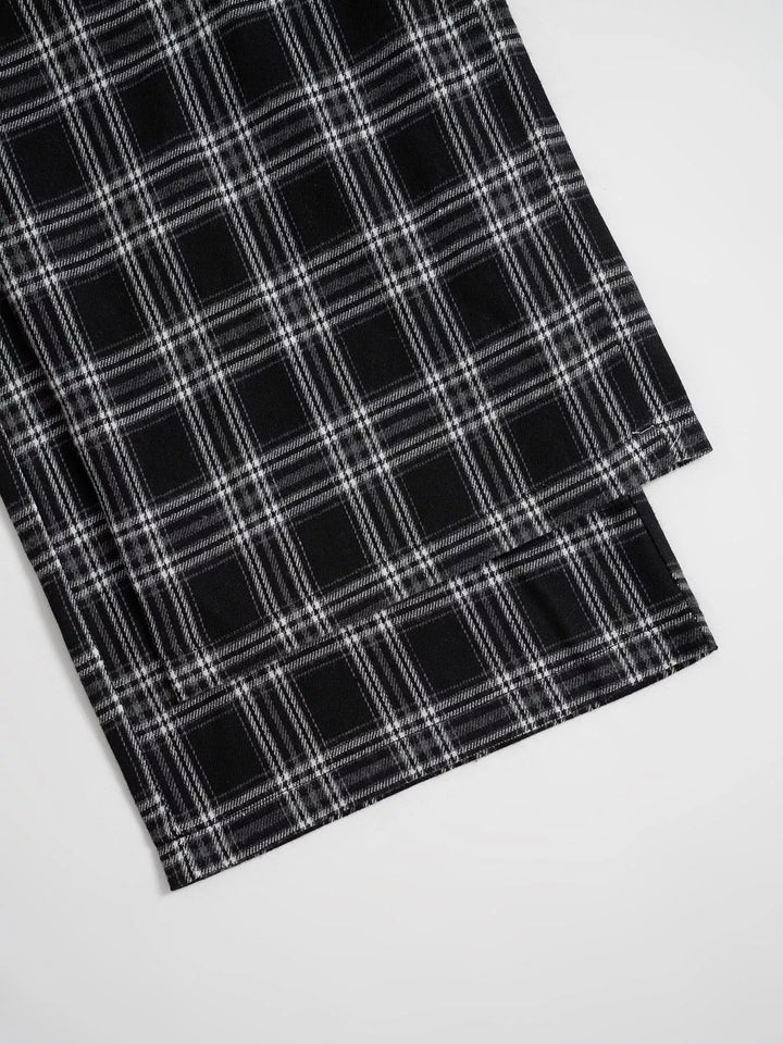 Relaxed Fit Plaid Pants