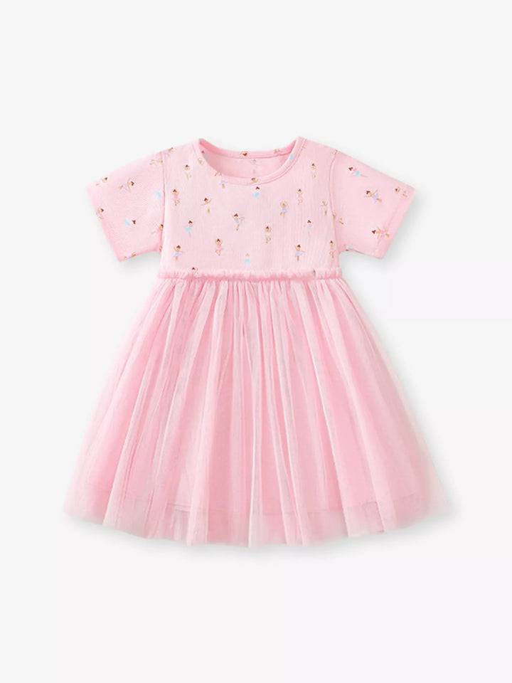 Children's Short Sleeve Tulle Dress