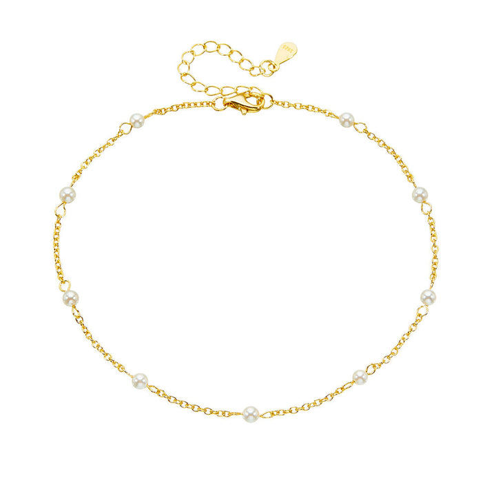 Womens Summer Pearl Beach Anklet