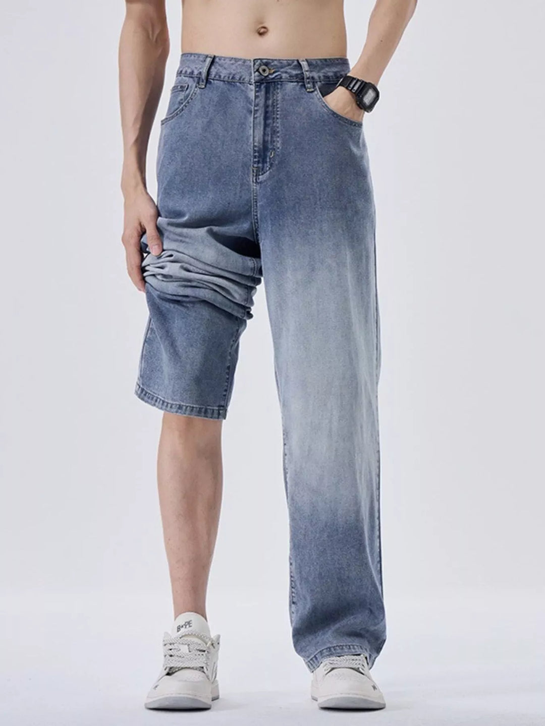 Men's Vintage Washed Straight Fit Pants