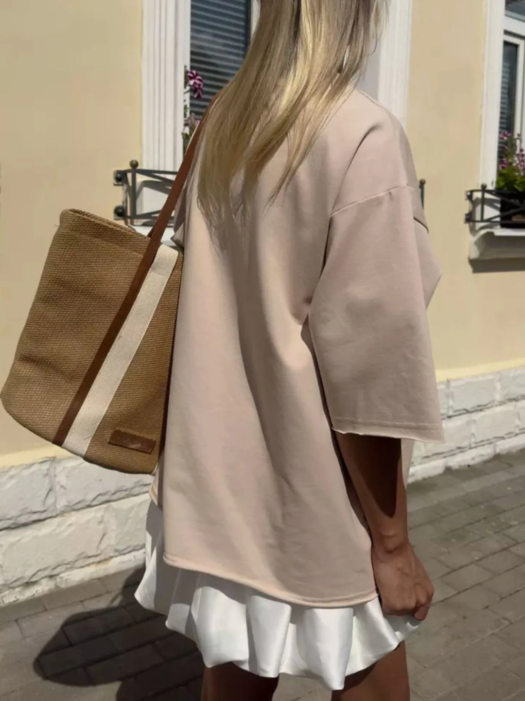 Round Neck Half Sleeve Oversized T-Shirt