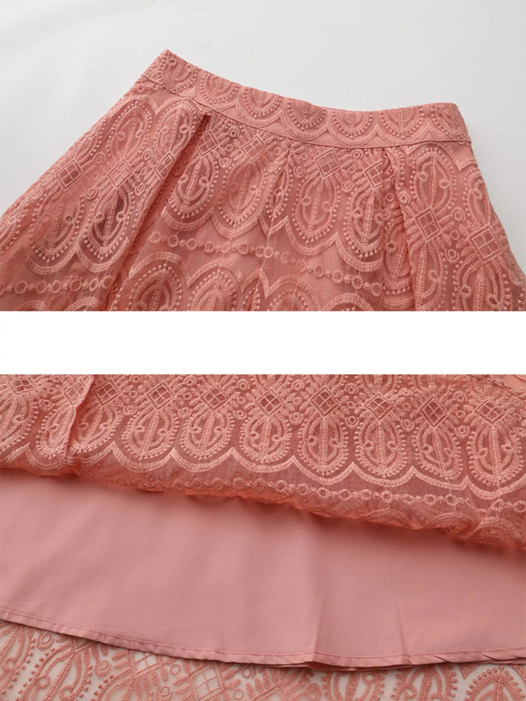 Embroidered Long Sleeve Top and Skirt Set