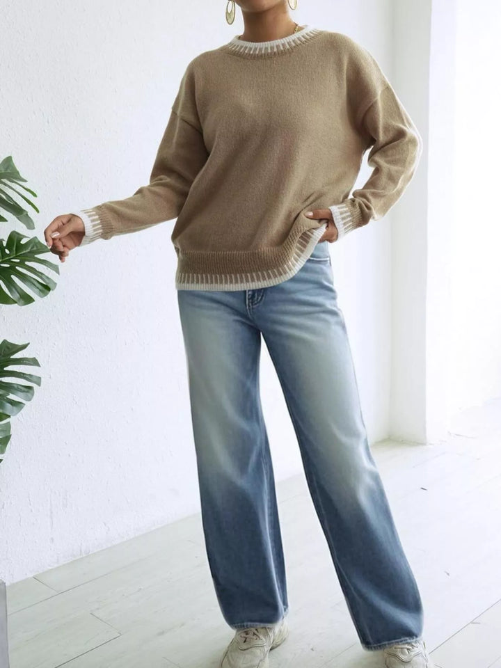 Relaxed Fit Long Sleeve Sweater