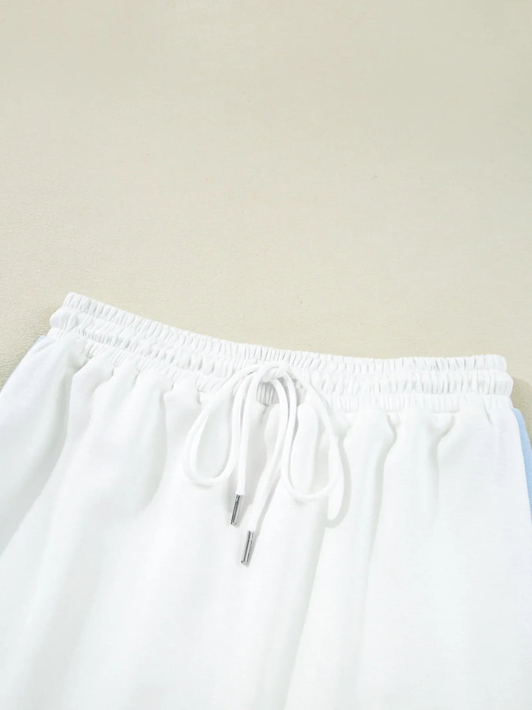 Contrast Trim Top and Mini Skirt Set