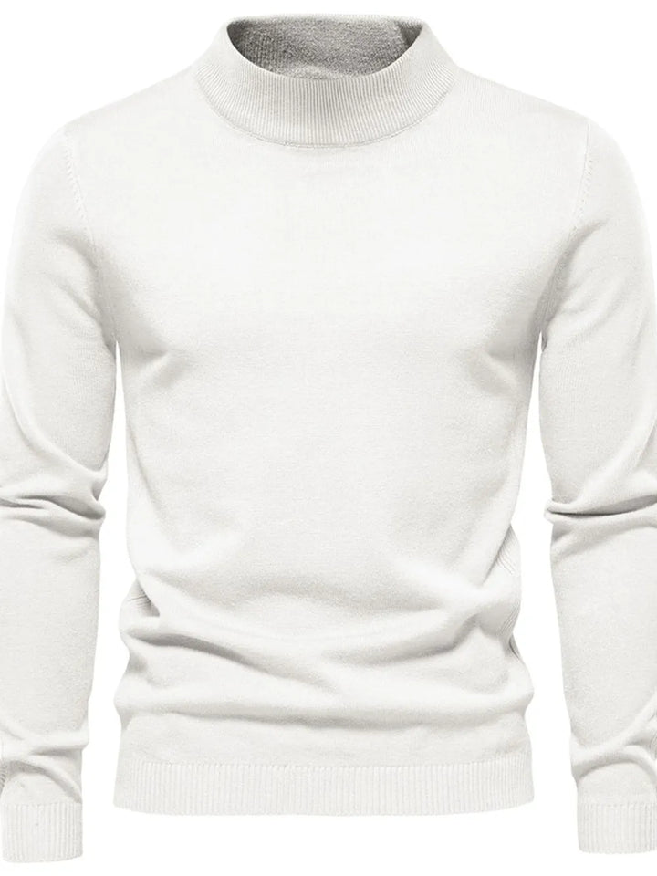Men's Mock Neck Long Sleeve Sweater