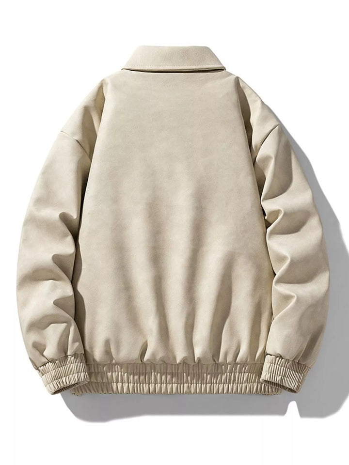 Men's Plus Size Zip Up Long Sleeve Jacket
