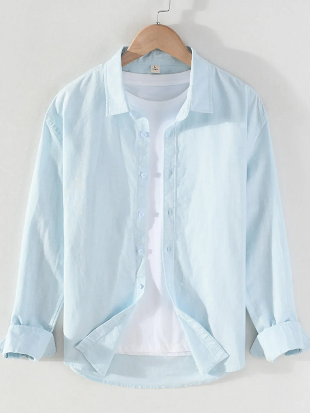 Men's Full Size Casual Long Sleeve Button-Up Shirt Plus Size