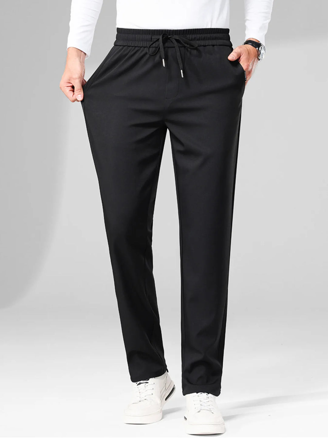 Men's Plus Size Drawstring Pants with Pockets