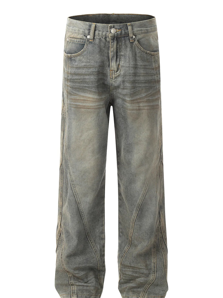 Men's Washed Loose Fit Jeans