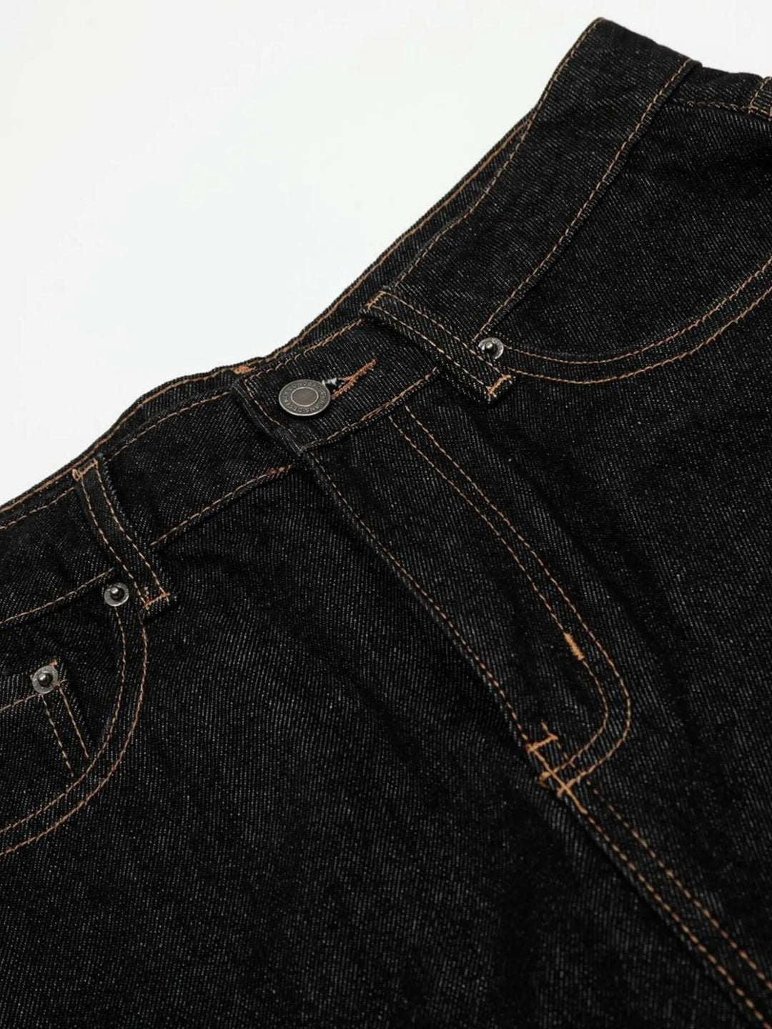 Men's Baggy Denim Shorts with Cuffed Hem
