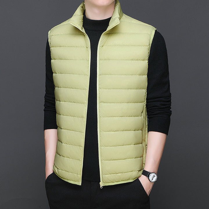 Winter Short Thermal Duck Down Lightweight Puffer Vest