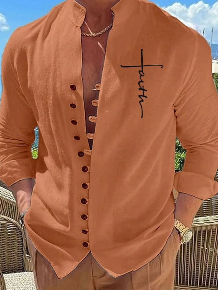 Men's Full Size Button Down Casual Shirt Plus Size
