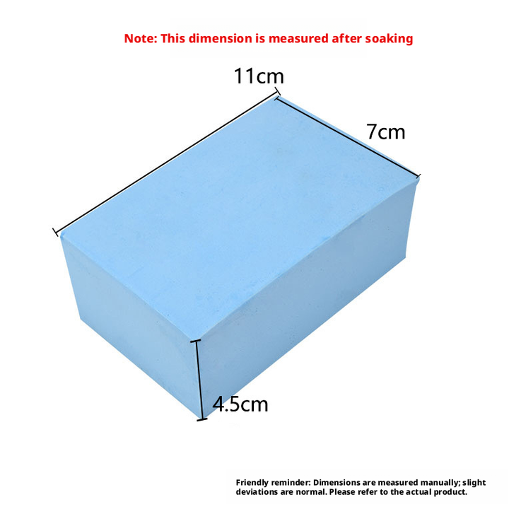 Cube bathing sponge-blue-11 * 7 *4.5cm-1 piece