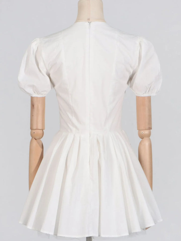Ruffle Tiered Puff Sleeve Mini Dress