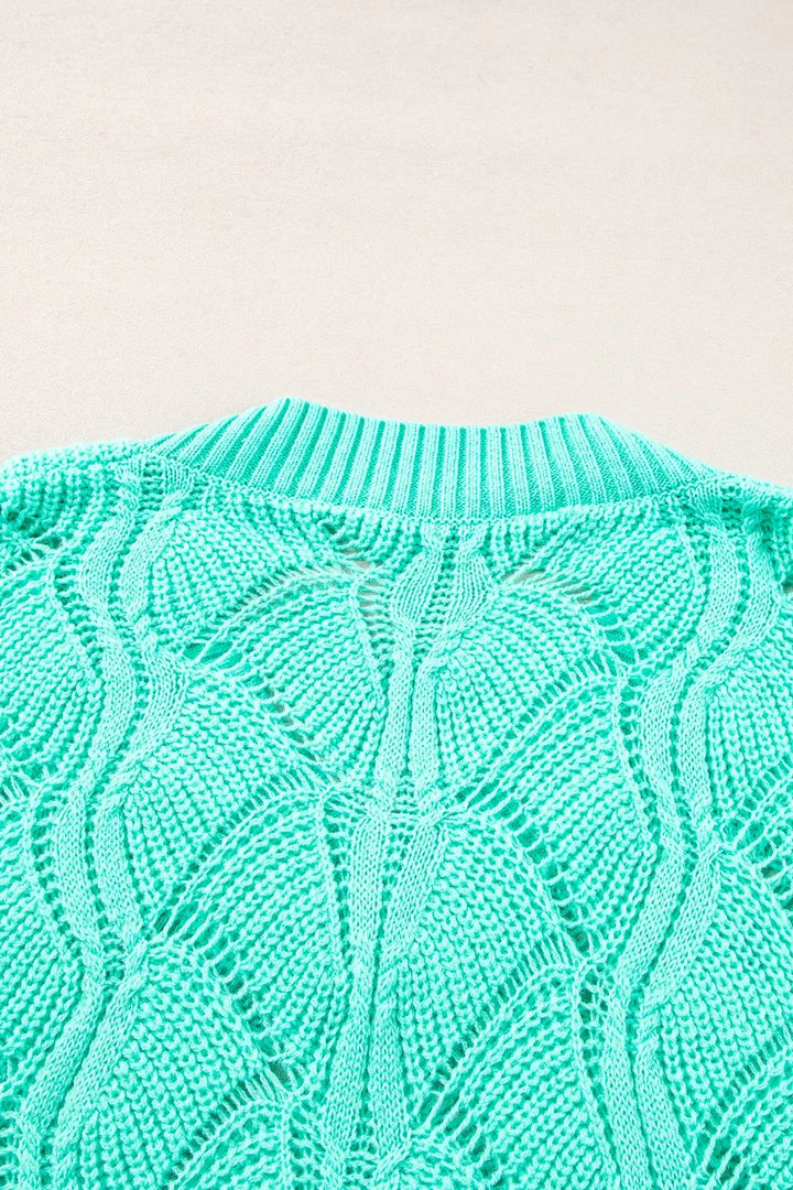 Elegant Texture V-Neck Knit Top