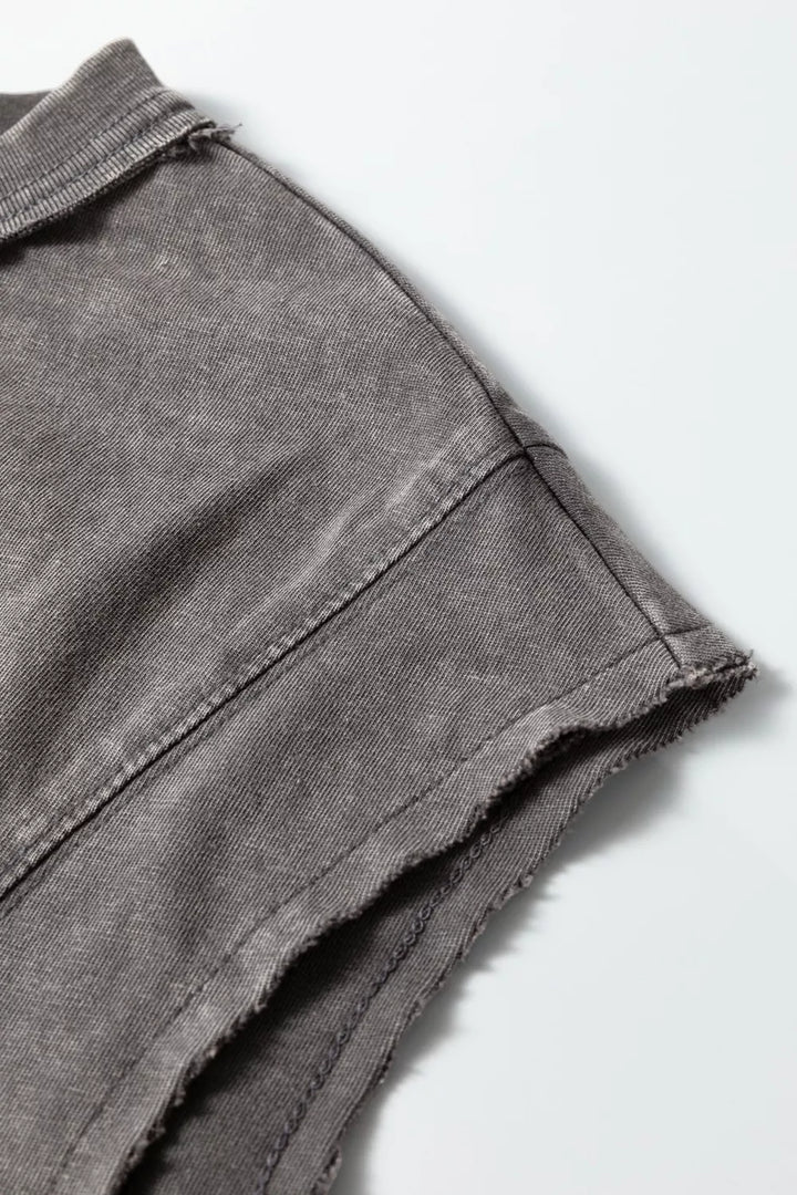 Mineral Wash Boxy Fit Cotton Tank Top