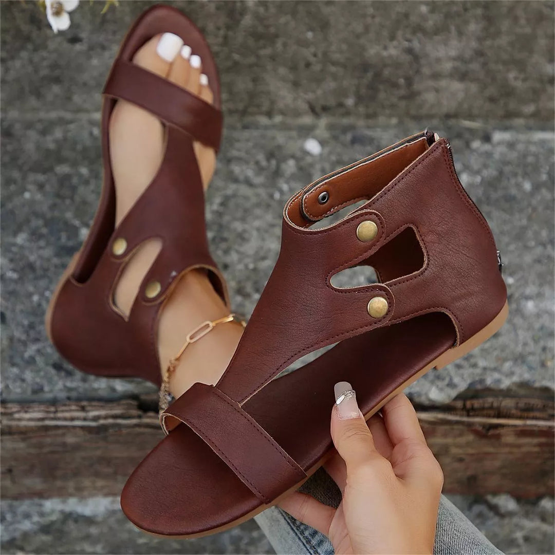 Open Toe Cutout Sandals