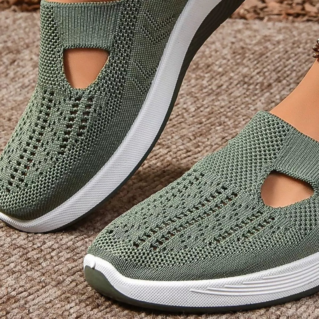 Round Toe Mesh Slip-Ons