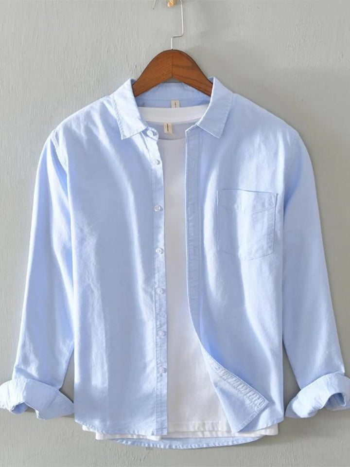 Men's Plus Size Button Up Long Sleeve Shirt