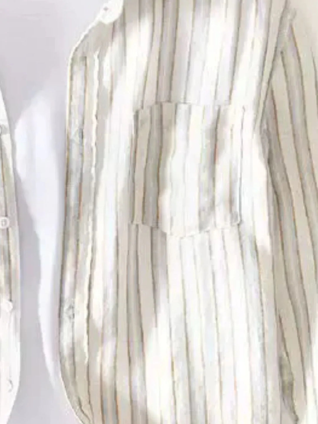 Men's Plus Size Striped Button-Up Shirt