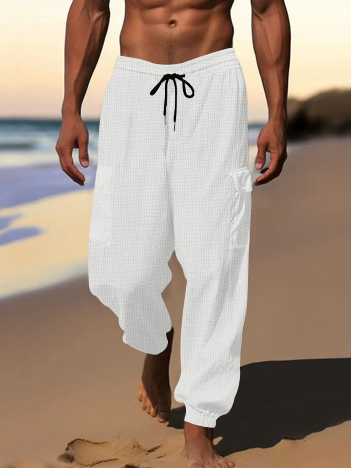 Men's Full Size Drawstring Joggers with Pockets Plus Size